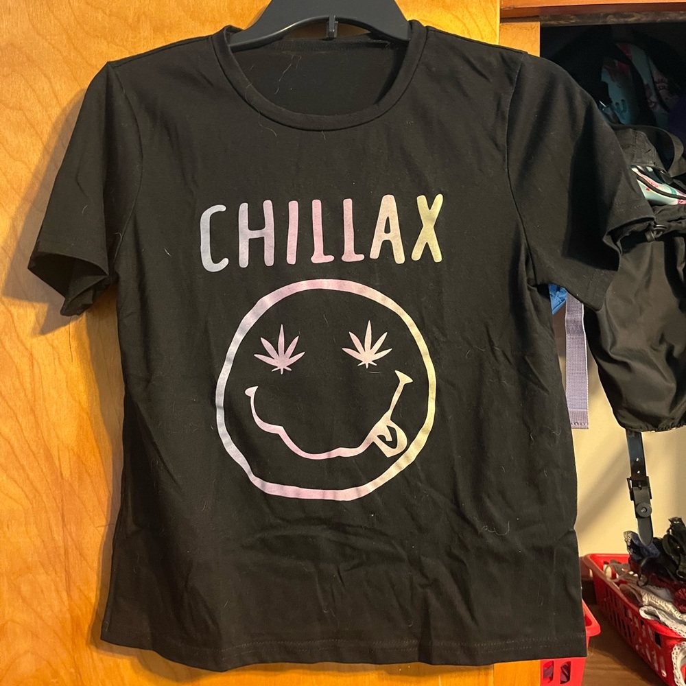 Chillax S Black Shein T-Shirt